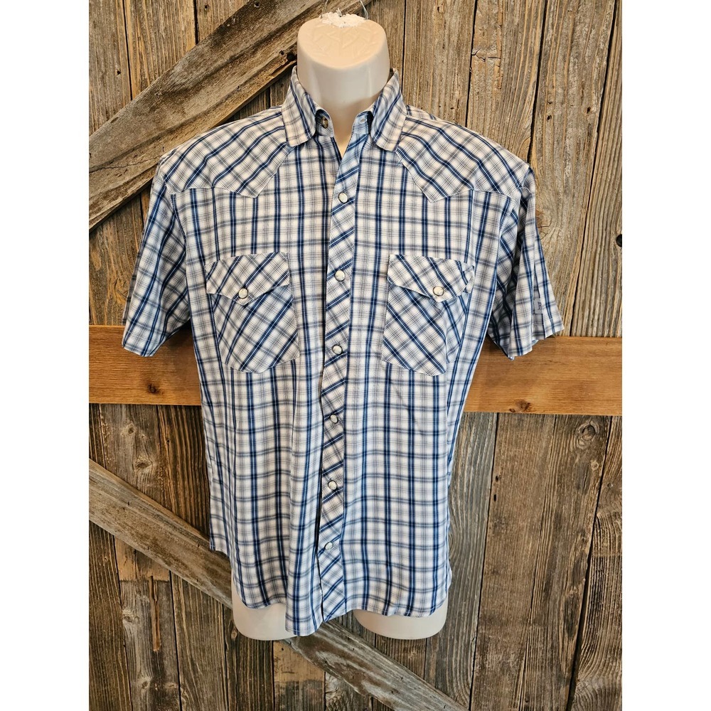 Rumsey creek classic fit pearl snap bamboo blend Western size M mens